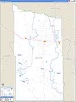 Brown, Ne Carrier Route Wall Map