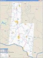 Brown, Oh Carrier Route Wall Map