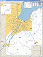 Brown, Wi Carrier Route Wall Map