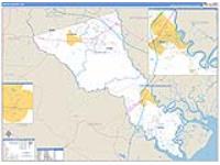 Bryan, Ga Carrier Route Wall Map