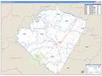 Buckingham, Va Carrier Route Wall Map