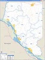 Buffalo, Wi Carrier Route Wall Map