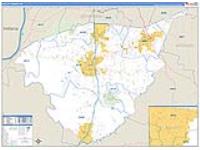 Bullitt, Ky Carrier Route Wall Map