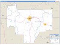 Bullock, Al Carrier Route Wall Map