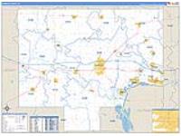 Bureau, Il Carrier Route Wall Map