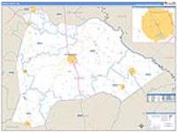 Burke, Ga Carrier Route Wall Map