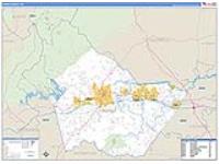 Burke, Nc Carrier Route Wall Map