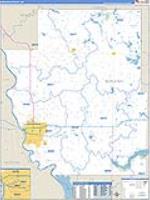 Burleigh, Nd Carrier Route Wall Map