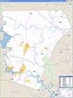 Burnet, Tx Carrier Route Wall Map