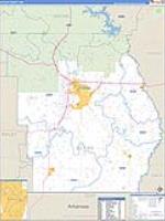 Butler, Mo Carrier Route Wall Map