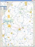 Butler, Pa Carrier Route Wall Map