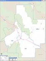 Butte, Id Carrier Route Wall Map