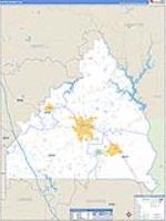 Butts, Ga Carrier Route Wall Map