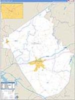Caldwell, Ky Carrier Route Wall Map