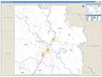 Caldwell Parish (), La Carrier Route Wall Map
