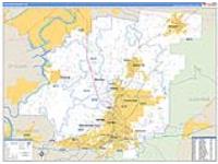 Calhoun, Al Carrier Route Wall Map
