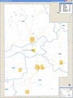 Calhoun, Ms Carrier Route Wall Map