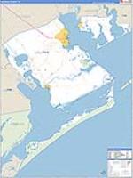 Calhoun, Tx Carrier Route Wall Map