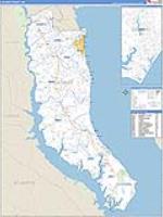Calvert, Md Carrier Route Wall Map