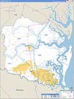 Camden, Ga Carrier Route Wall Map