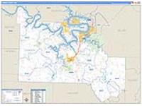 Camden, Mo Carrier Route Wall Map