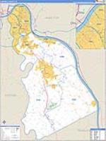 Campbell, Ky Carrier Route Wall Map