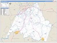 Campbell, Va Carrier Route Wall Map