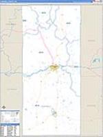 Campbell, Wy Carrier Route Wall Map