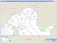 Carbon, Mt Carrier Route Wall Map
