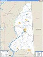 Caroline, Md Carrier Route Wall Map