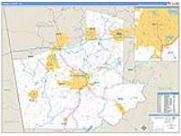 Carroll, Ga Carrier Route Wall Map