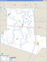 Carroll, Ms Carrier Route Wall Map
