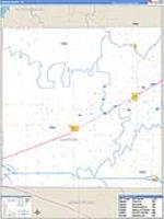 Carson, Tx Carrier Route Wall Map