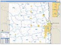 Cass, Nd Carrier Route Wall Map