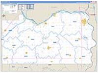 Cass, Ne Carrier Route Wall Map