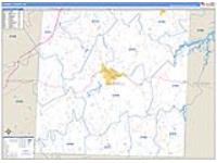 Caswell, Nc Carrier Route Wall Map