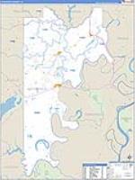 Catahoula Parish (), La Carrier Route Wall Map