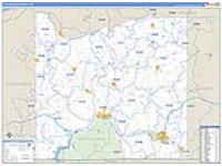 Cattaraugus, Ny Carrier Route Wall Map