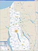 Cayuga, Ny Carrier Route Wall Map