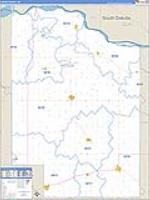 Cedar, Ne Carrier Route Wall Map