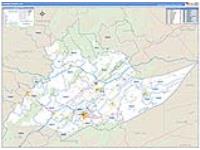 Centre, Pa Carrier Route Wall Map