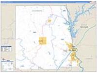 Chambers, Al Carrier Route Wall Map