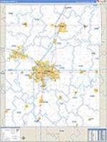Champaign, Il Carrier Route Wall Map