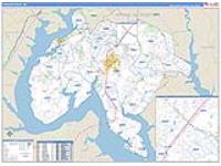 Charles, Md Carrier Route Wall Map