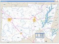 Chatham, Nc Carrier Route Wall Map