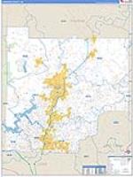 Cherokee, Ga Carrier Route Wall Map