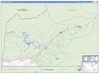 Cherokee, Nc Carrier Route Wall Map