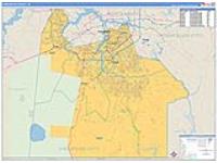 Chesapeake, Va Carrier Route Wall Map