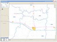 Cheyenne, Ne Carrier Route Wall Map
