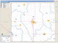 Chickasaw, Ia Carrier Route Wall Map